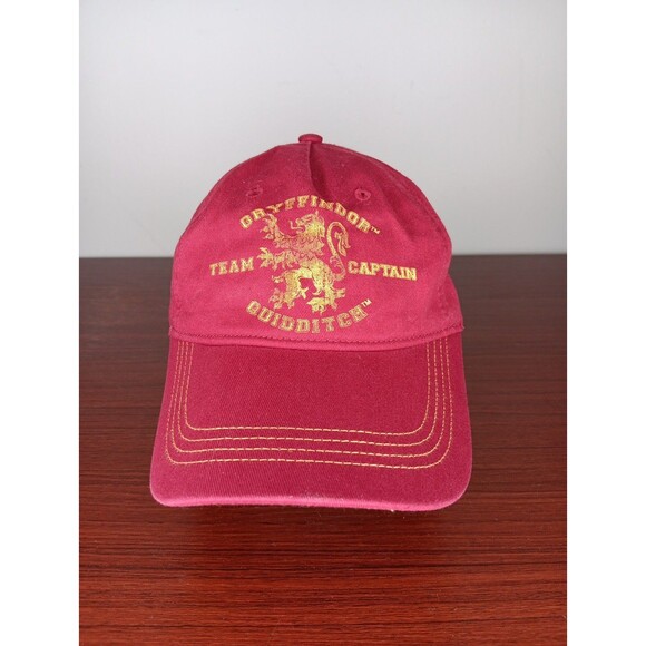 Harry Potter Gryffindor Quidditch Team Captain Strapback Hat Red 100% Cotton EUC - Picture 1 of 7